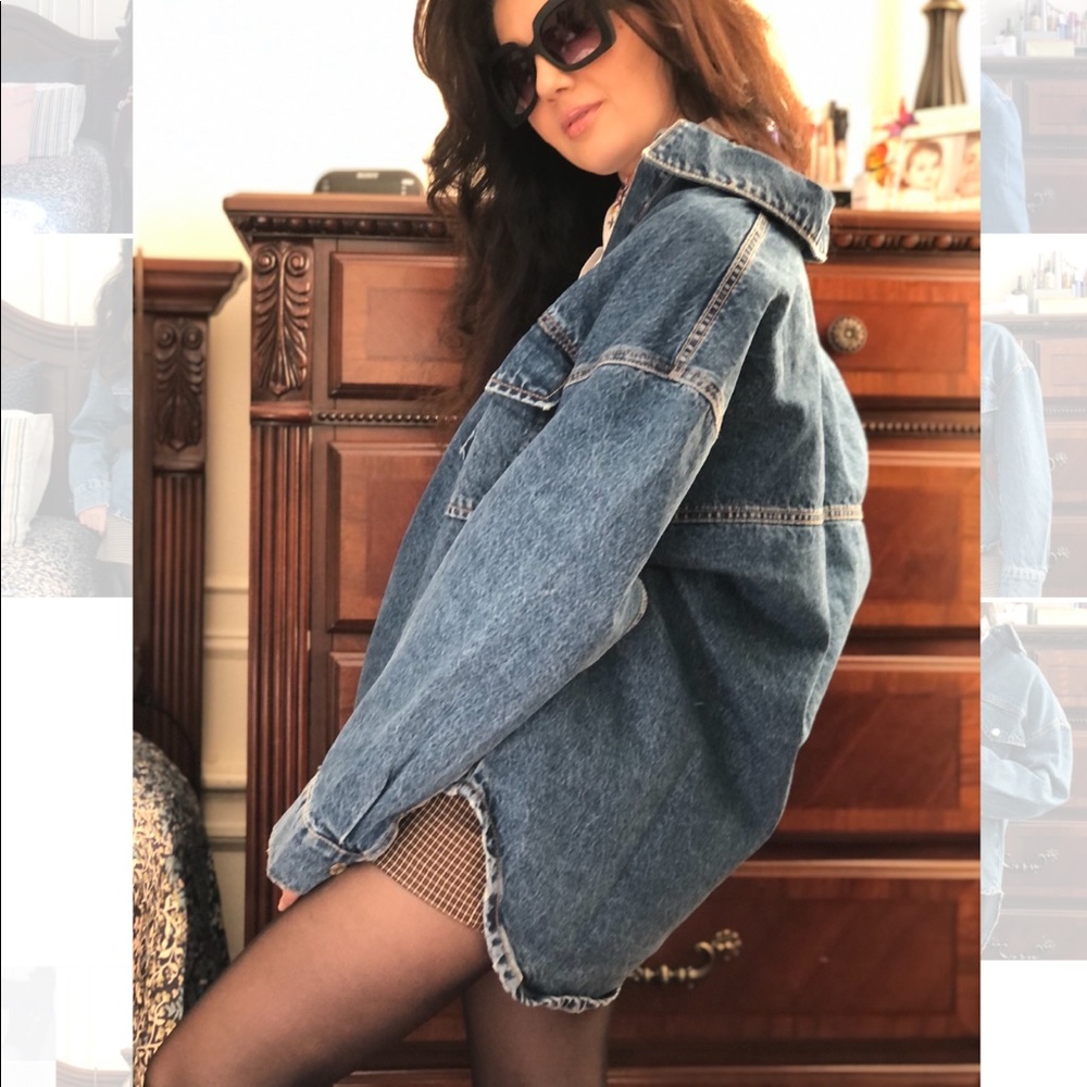 On sale Zara oversized denim shirt - Picture 8 of 16